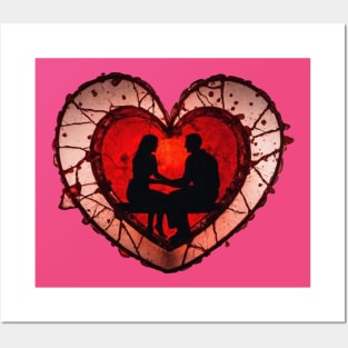 Valentine's Day Lovers Heart Posters and Art